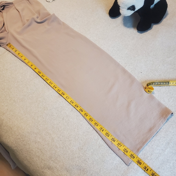 ZARA Tie Up Wide Leg Beige Flowy Pants - Picture 12 of 16